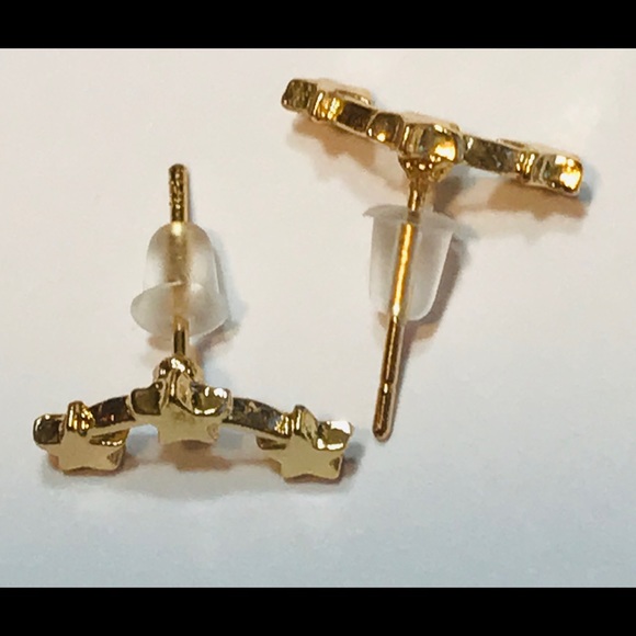 Constellation 3 Star Earrings- Yellow Gold Plated - Picture 4 of 4